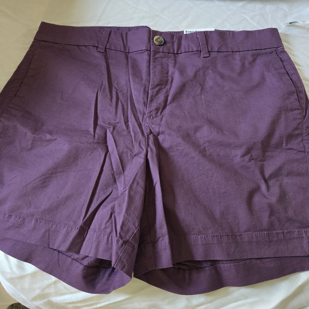Old Navy Purple Bermuda Shorts Cotton Twill